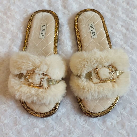 Guess Shoes - Womens Bling Guess Slip-on Slippers Size 8
